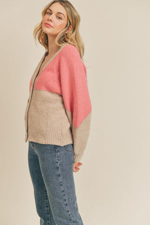 Color block Cardigan Sweater