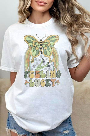 Feeling Lucky St Patrick Comfort Color Graphic Tee