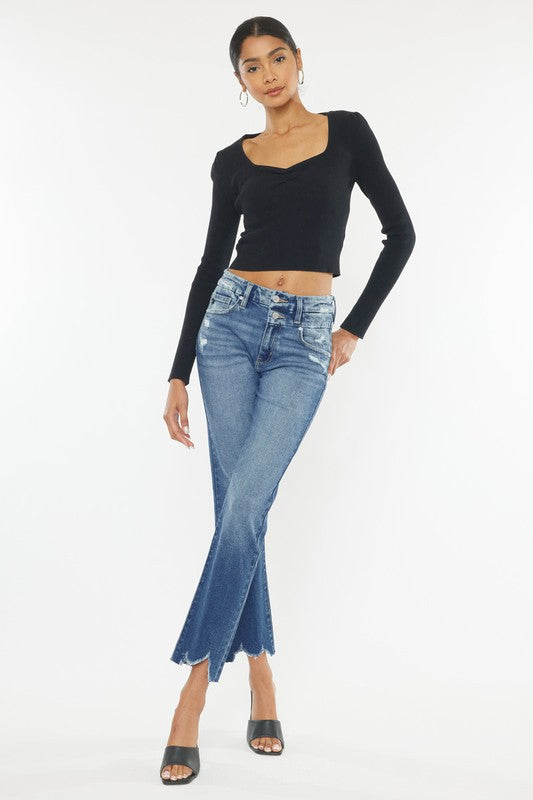 High Rise Slim Straight