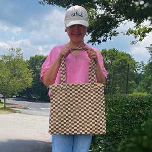 Check Yourself Zipped Tote Bag