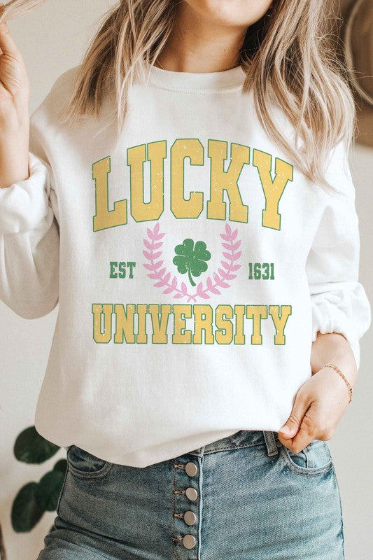 LUCKY UNIVERSITY Graphic Sweatshirt