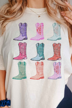 COWGIRL BOOTS WESTERN COUNTRY GRAPHIC TEE