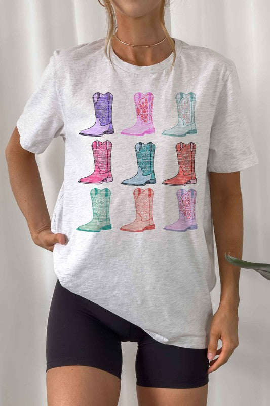 COWGIRL BOOTS WESTERN COUNTRY GRAPHIC TEE