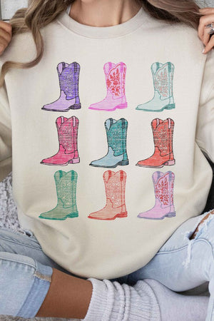 COWGIRL BOOTS WESTERN COUNTRY GRAPHIC SWEATSHIRT