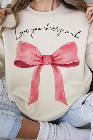 LOVE YOU CHERRY MUCH COQUETTE GRAPHIC SWEATSHIRT