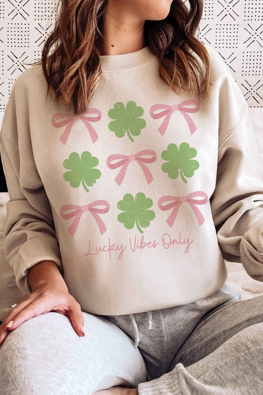 CLOVERS AND BOWS Graphic Sweatshirt