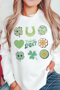 FEELING LUCKY Graphic Sweatshirt