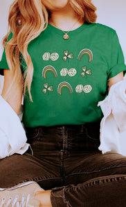 Lucky Dice Clover and Rainbow Graphic Tee