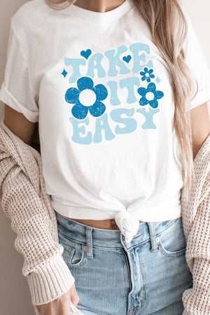 Take It Easy Floral Graphic Tee