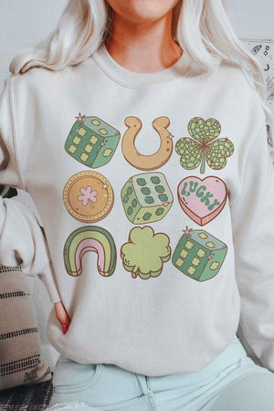 LUCKY STICKERS Graphic Sweatshirt