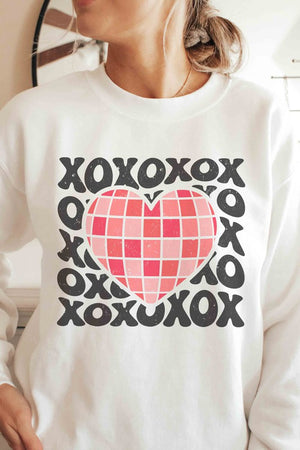 XOXO GROOVY HEART Graphic Sweatshirt