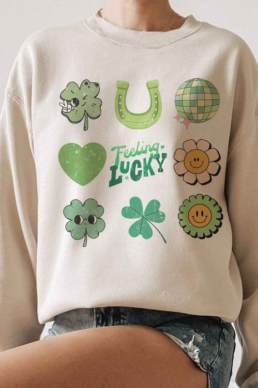 FEELING LUCKY Graphic Sweatshirt