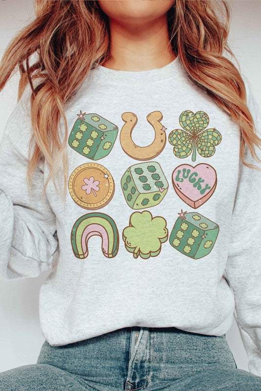 LUCKY STICKERS Graphic Sweatshirt