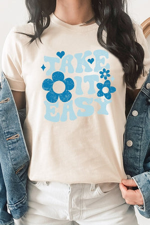 Take It Easy Floral Graphic Tee