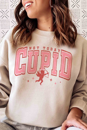 NOT TODAY CUPID Graphic Sweatshirt