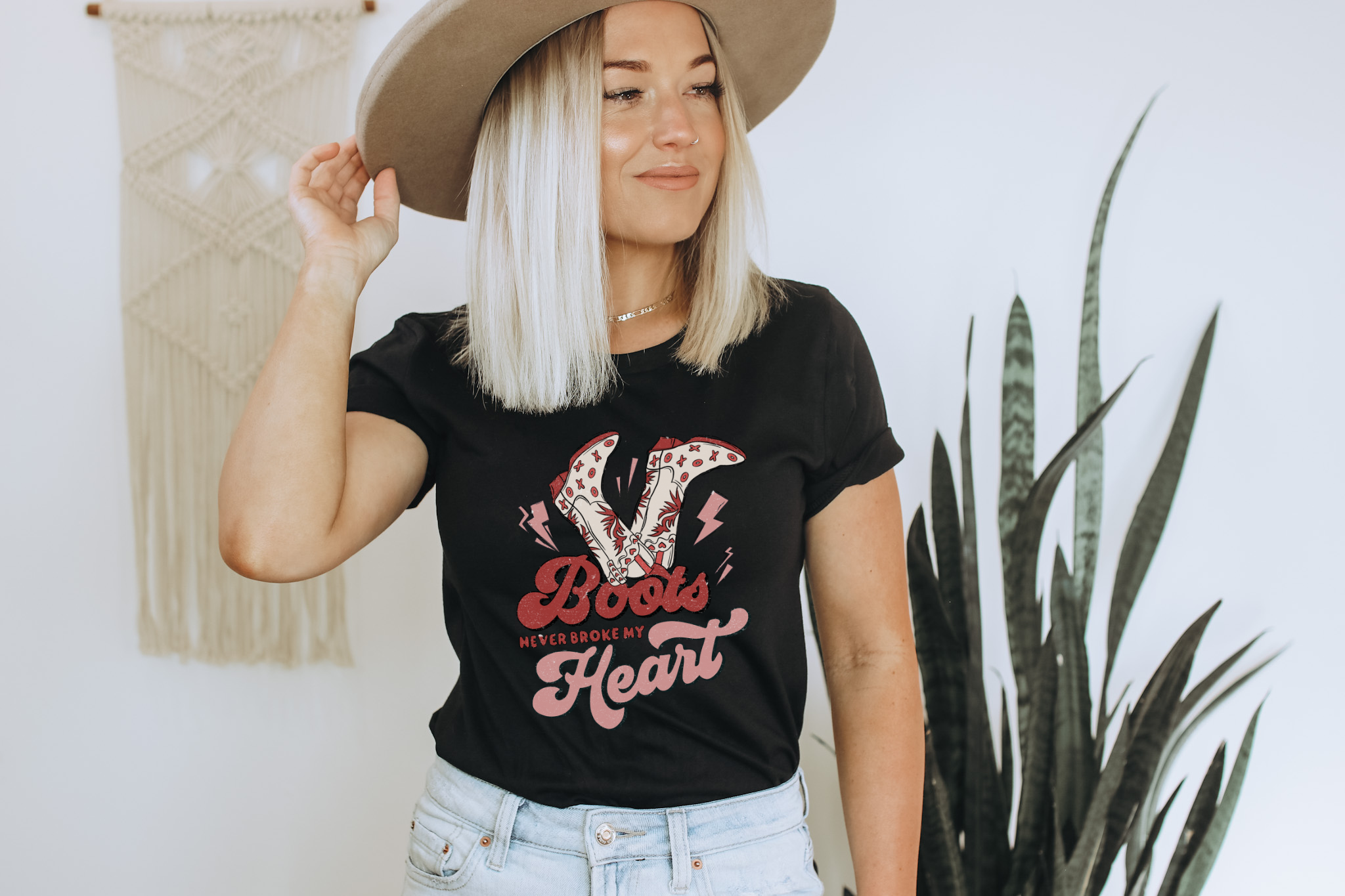 'Boots Never Broke My Heart' T-Shirt