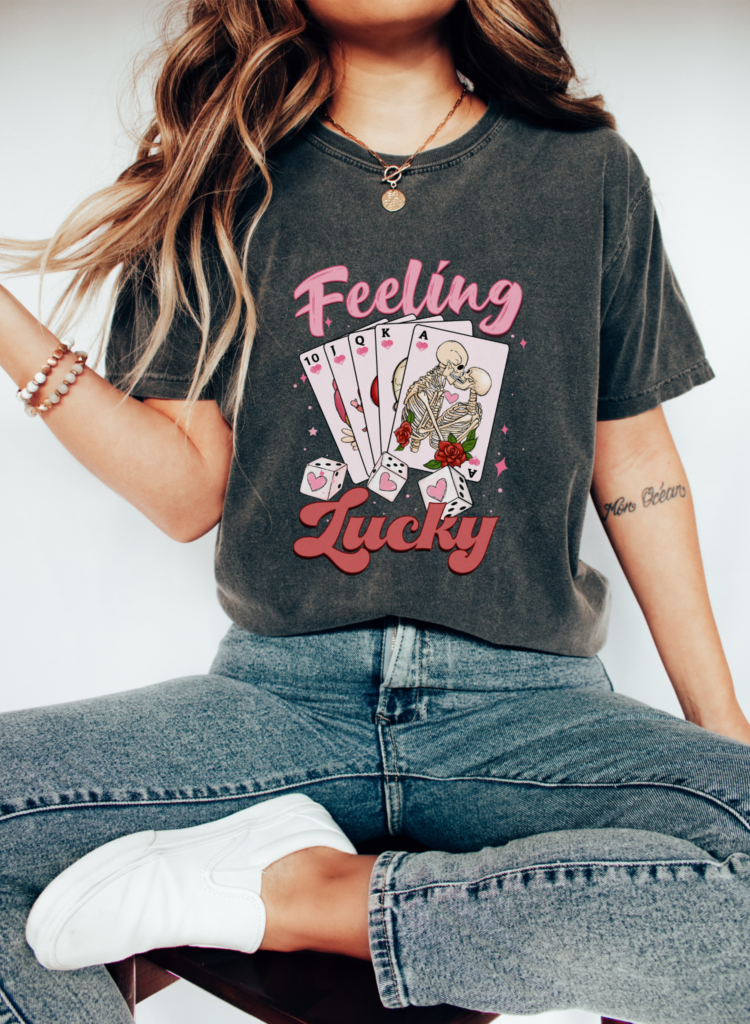 'Feeling Lucky' Skeleton T-Shirt