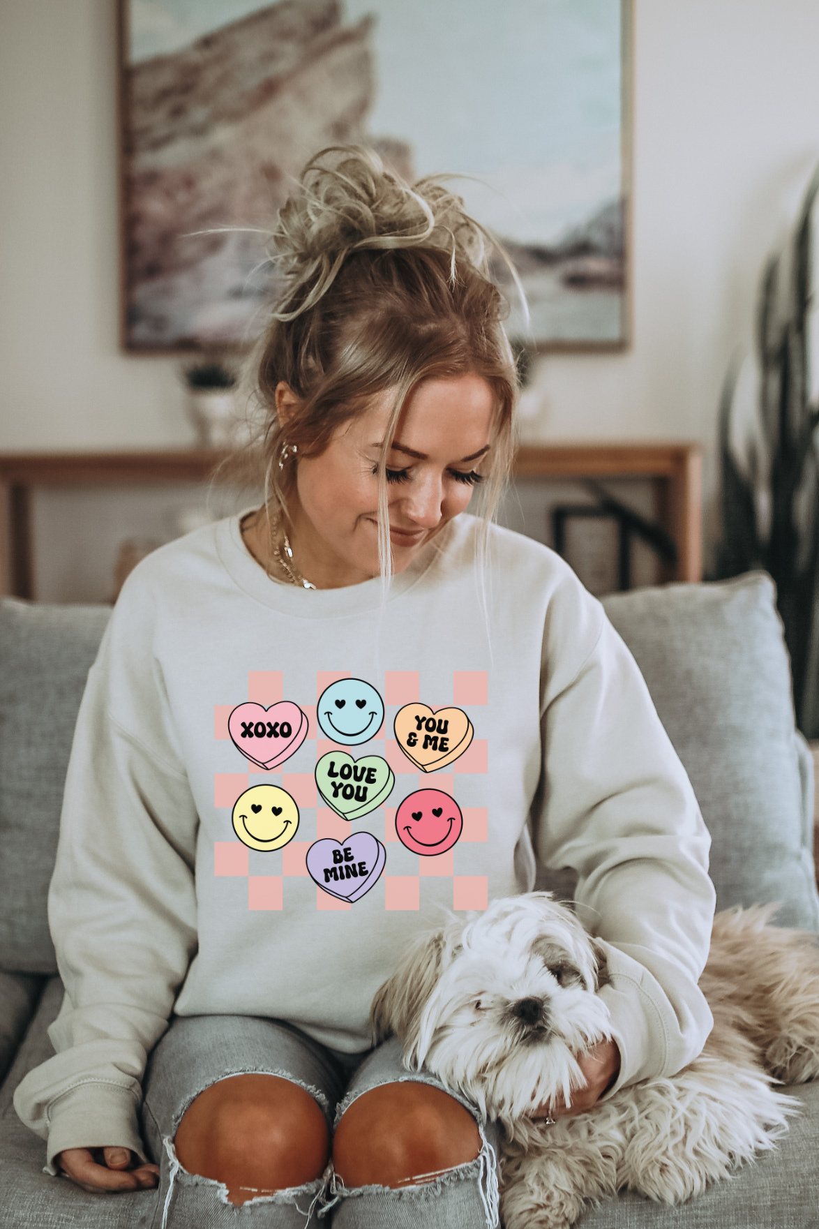 'Valentine Hearts' Crewneck Sweatshirt